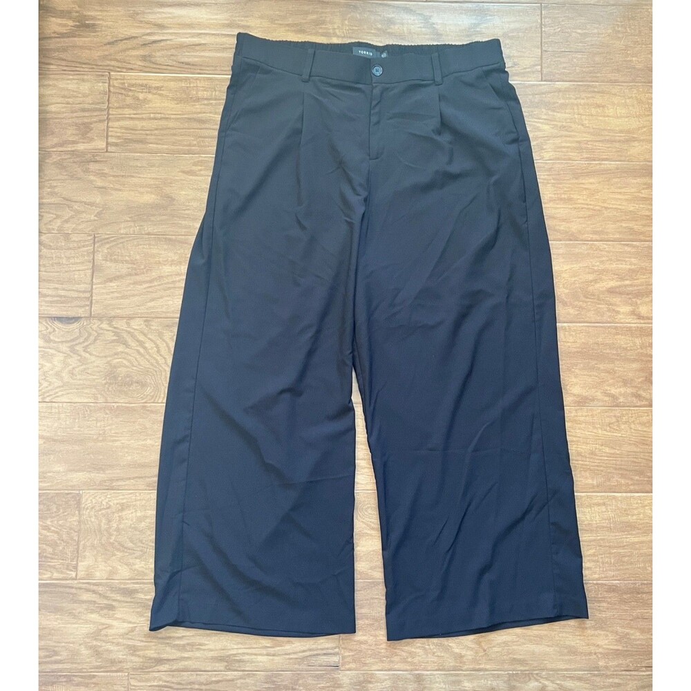Torrid Wide Leg Dress Pants Career Size 22 Black High Waist